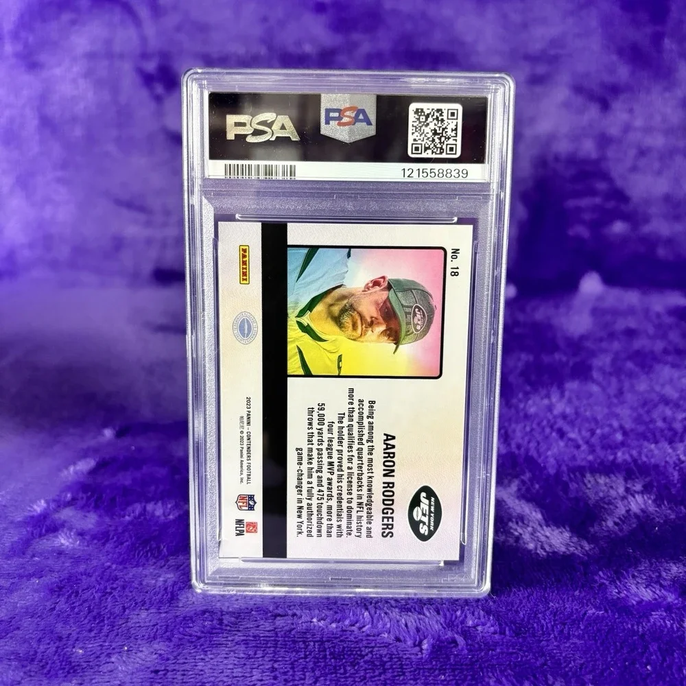Aaron Rodgers 2023 Panini Contenders License to Dominate Case Hit SSP PSA 10